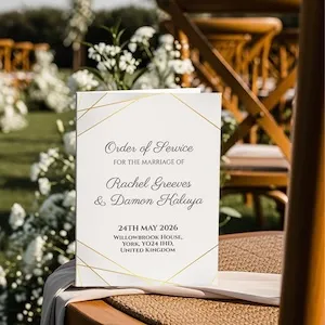 Elegant Order of Service