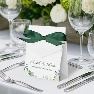 Wedding Tent Favour Box with Ribbon