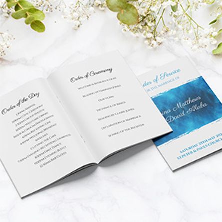 Marine Blue Order of Service