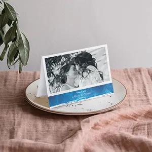 Marine Blue Wedding Thank You cards