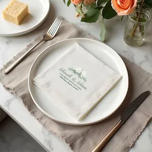 Personalised Napkins for Wedding
