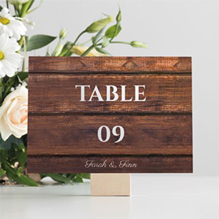Rustic Table Number