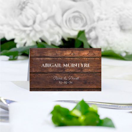 Gold Leaves Place cards | Printed with your guests name