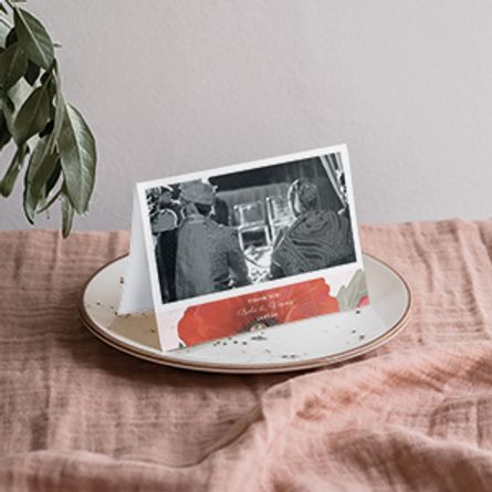 Bright Poppy Thank You cards