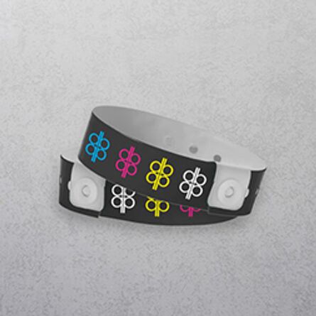 personalised black vinyl wristband