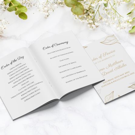 Wedding Order of Service Printing
