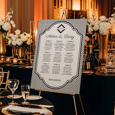 Art Deco Table Seating Plan