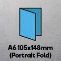 A6 Portrait fold (105 x 148mm)