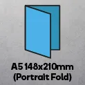 A5 Portrait fold (148 x 210mm)