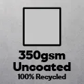 350gsm 100% Recycled Stock