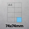 74  x 74mm