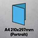 A4 Portrait fold (210 x 297mm)