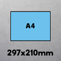 A4 (210 x 297mm)