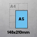 A5 (148 x 210mm)