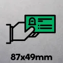 87 x 49mm