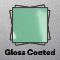 Gloss coated label (We print the names on a sheet)