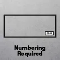 Custom Numbering Required