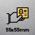 55 x 55mm