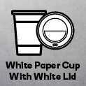8oz White Paper Cup with White Lid
