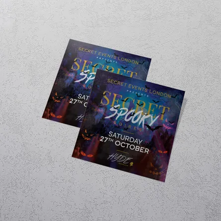 105 laminated Square Flyers