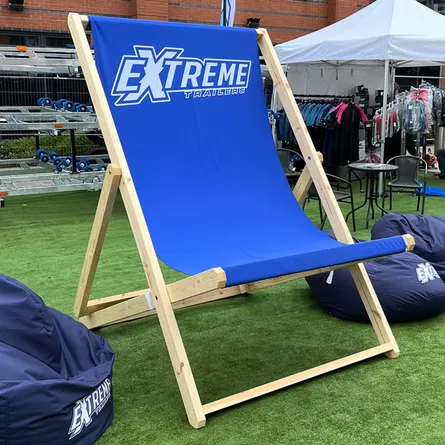 Customised Branded Blue Giant Deck Chair