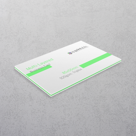 Pastel Green Multi-layered Business Cards
