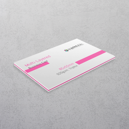 Pastel Pink Multi-layered Business Cards