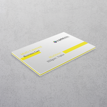 Yellow Multi-layered Business Cards