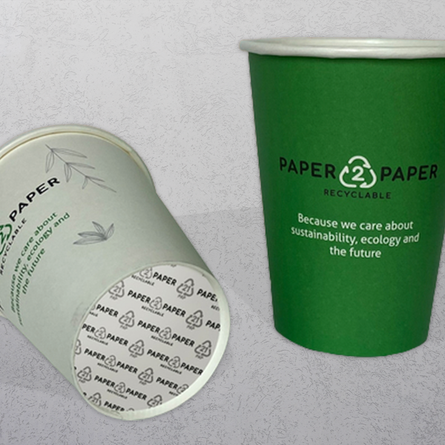 Branded paper discount cups