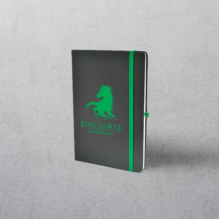 A5 Green Notebook with Strap
