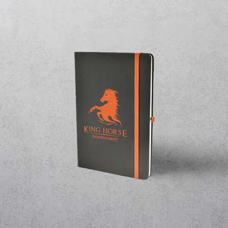A5 Orange Notebook with Strap