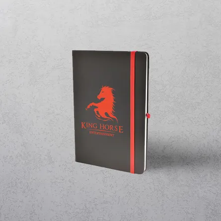 A5 Red Notebook with Strap
