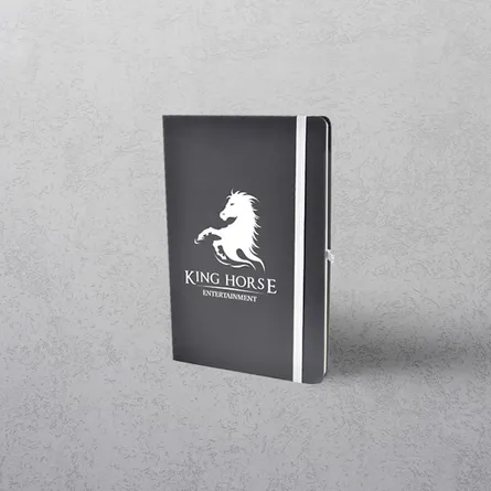 A5 White Notebook with Strap
