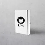 A5 White Notebook with Strap