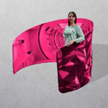 Fabric Booth with Person