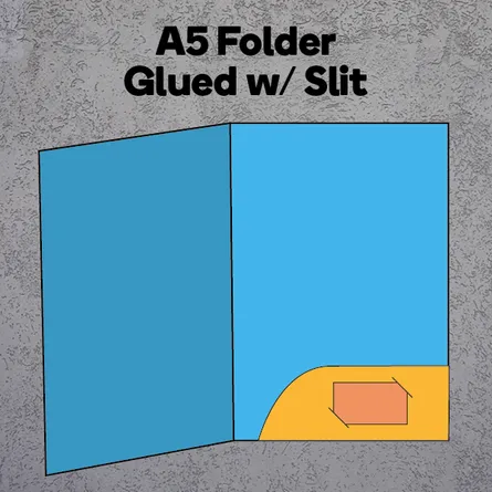 Glued Folder with Slit