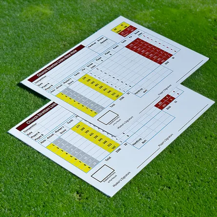 A6 Golf Scorecard