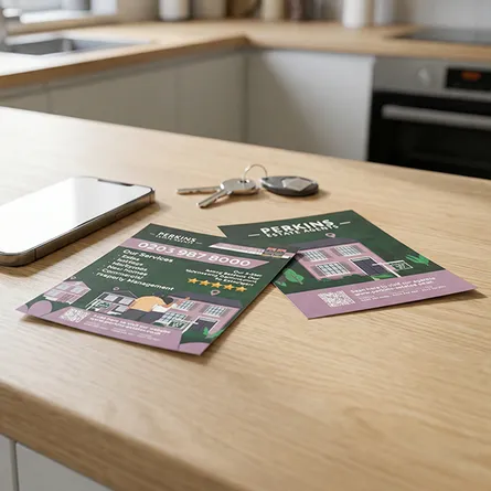 branded A7 flyers estate agents