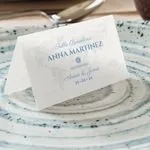 Blue Wedding Place Cards