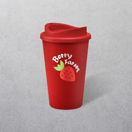 Apprintable Coloured Travel Cup Red