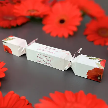 Bright Poppy Wedding Crackers