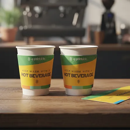 Coffee Shop Paper Cup Sleeves
