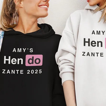 Custom Printed Hen Do Hoodies