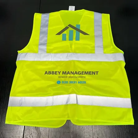 Custom Printed Yellow Vest Back