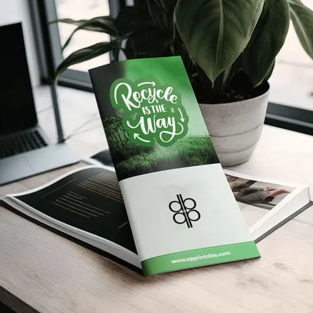 DL Recycled Stapled booklet