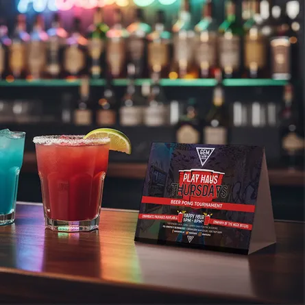 Drink Event Special Tent Card