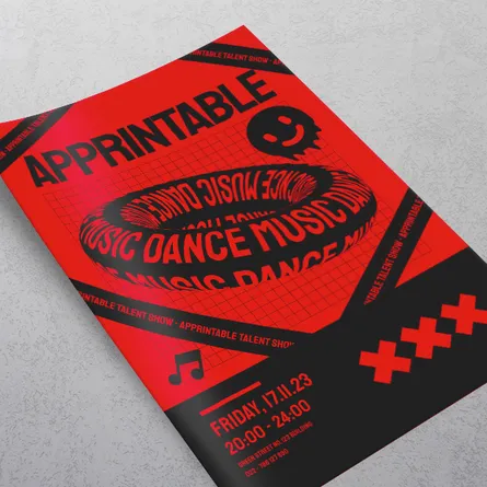 Fluorescent Red Day Glo Poster