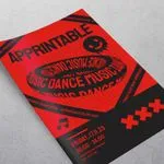 Fluorescent Red Day Glo Poster