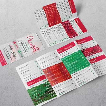 printed folded leaflet into DL size