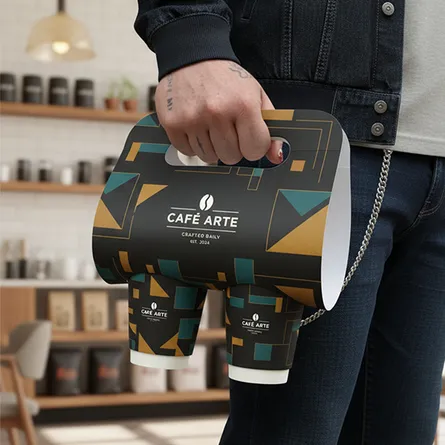 Geometric Paper Cup Holder
